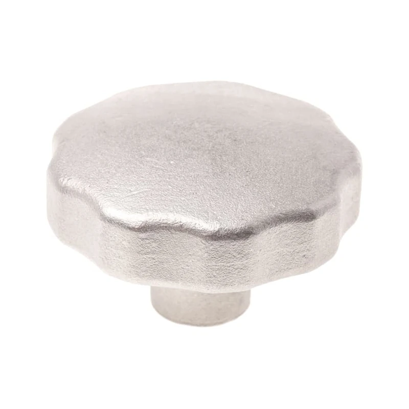 RS PRO Silver 304 Stainless Steel Multiple Lobes Clamping Knob M6 Threaded Through Hole 60 mm Diameter 478-973