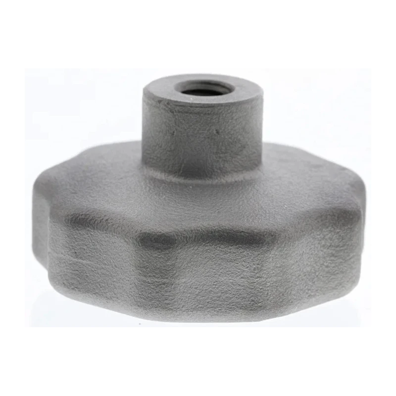 RS PRO Silver 304 Stainless Steel Clamping Knob, Multiple Lobes, M6 Threaded Through Hole 50 mm 478-999