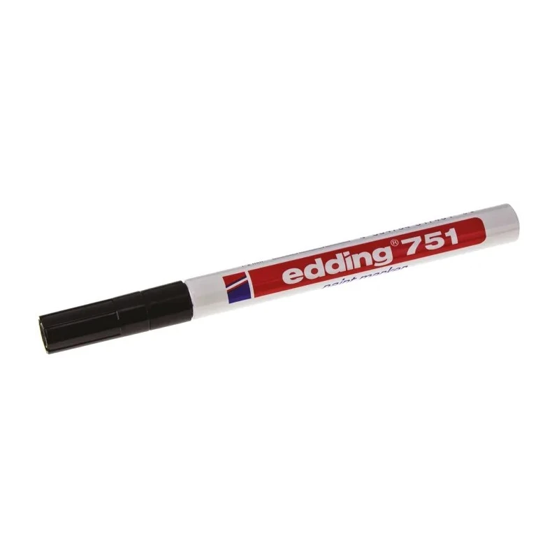 Edding Black Paint Marker Pen, Fine Tip, 2 mm for Plastic, Glass, Wood, Metal 751-001