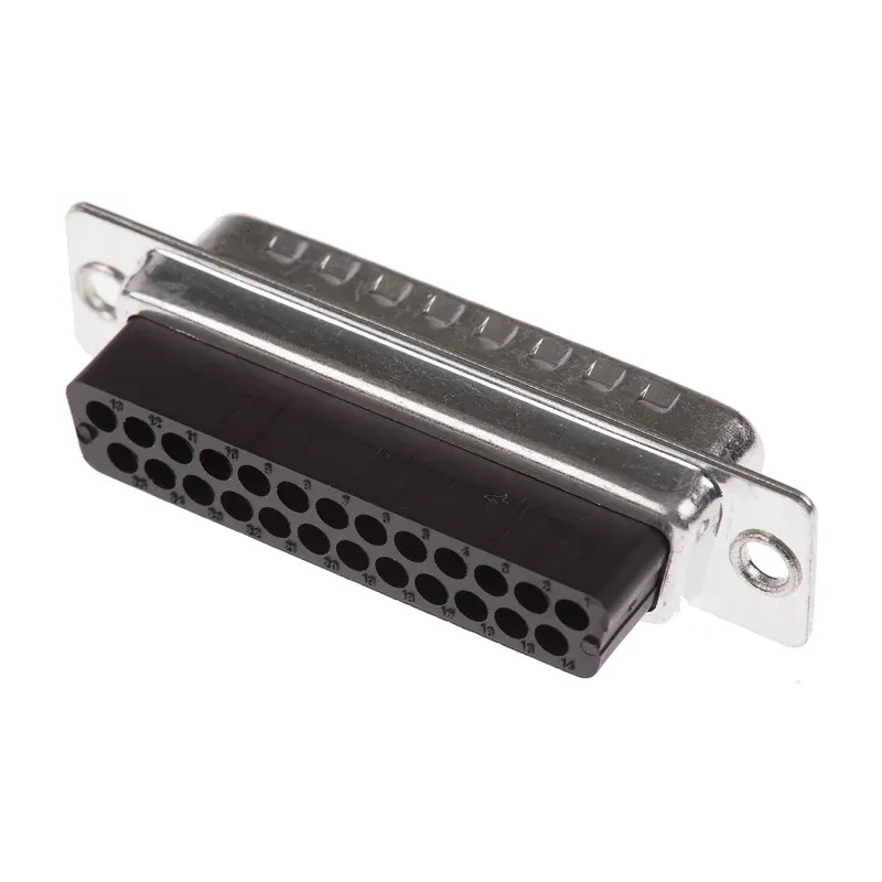 RS PRO 25-Way Straight Cable D-Sub Connector Male 481-061, Crimp, 5A, 750V, Steel Shell, Gold Plated Contacts