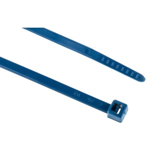 HellermannTyton Non-Releasable Cable Tie 150mm x 3.5mm Blue Polyamide 66 Self-Extinguishing 135N 111-00829 MCT30R-PA66MP-BU