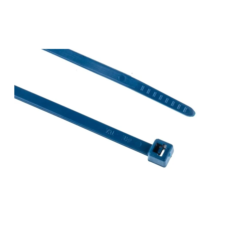 HellermannTyton Non-Releasable Cable Tie 150mm x 3.5mm Blue Polyamide 66 Self-Extinguishing 135N 111-00829 MCT30R-PA66MP-BU