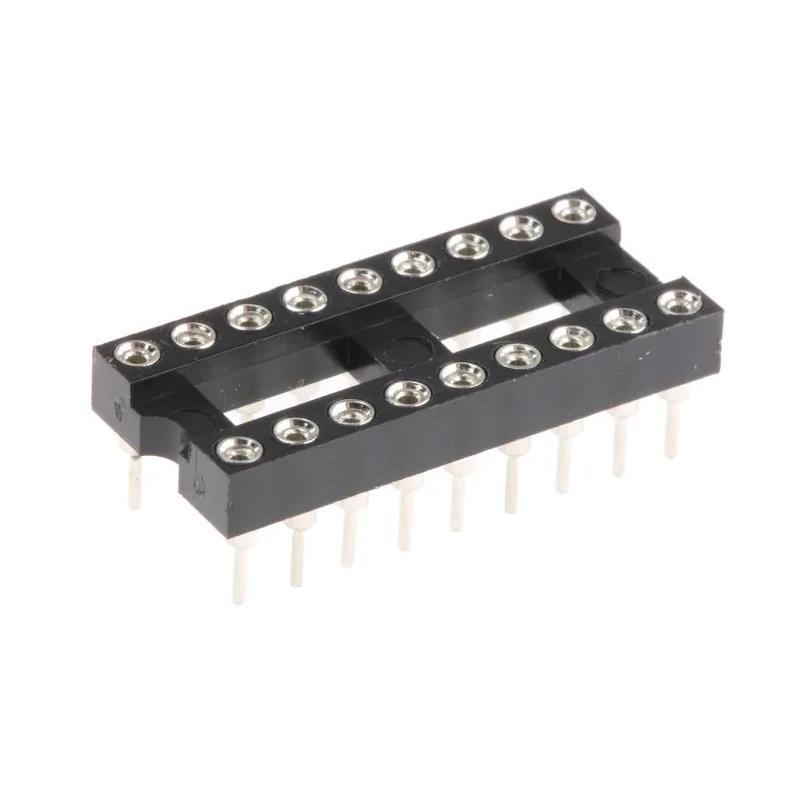 Winslow 2.54 mm Pitch Vertical 18 Way Through Hole Turned Pin Open Frame DIL Socket, 5A W30518TRC