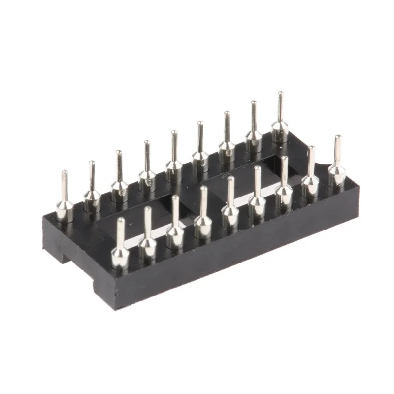 Winslow 2.54 mm Pitch Vertical 18 Way Through Hole Turned Pin Open Frame DIL Socket, 5A W30518TRC
