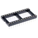 Winslow 2.54 mm Pitch Vertical 28 Way Through Hole Turned Pin Open Frame DIL Socket, 5A W30528TRC