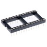 Winslow 2.54 mm Pitch Vertical 28 Way Through Hole Turned Pin Open Frame DIL Socket, 5A W30528TRC