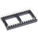 Winslow 2.54 mm Pitch Vertical 28 Way Through Hole Turned Pin Open Frame DIL Socket, 5A W30528TRC