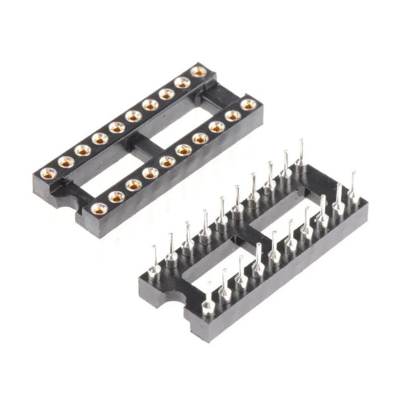 Winslow 2.54 mm Pitch Vertical 20 Way Through Hole Turned Pin Open Frame DIL Socket 5A W30520TRC