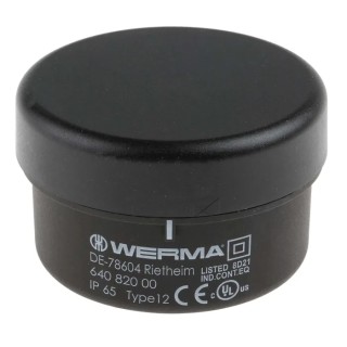 Werma Terminal Unit Xenon Bulb 230V AC/DC IP65, Black, Tube Mount 
