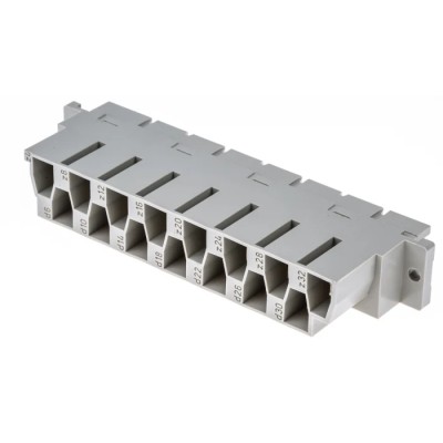 HARTING DIN 41612 Connector, 15 Way, 10.16 mm Pitch, H15 Faston, Class C1, Female, Straight, 09062152811