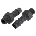 RS PRO Hose Connector 8 mm ID Nylon Black BSP Male Threaded 1/8 in x 1/4 in 795-130