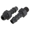 RS PRO Hose Connector 8 mm ID Nylon Black BSP Male Threaded 1/8 in x 1/4 in 795-130