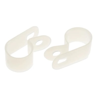 RS PRO Natural Polyamide 66 Cable Clip P Clamp Screw Fixing 12.7 mm Max Bundle Diameter 31x12x1.5 mm 479-548