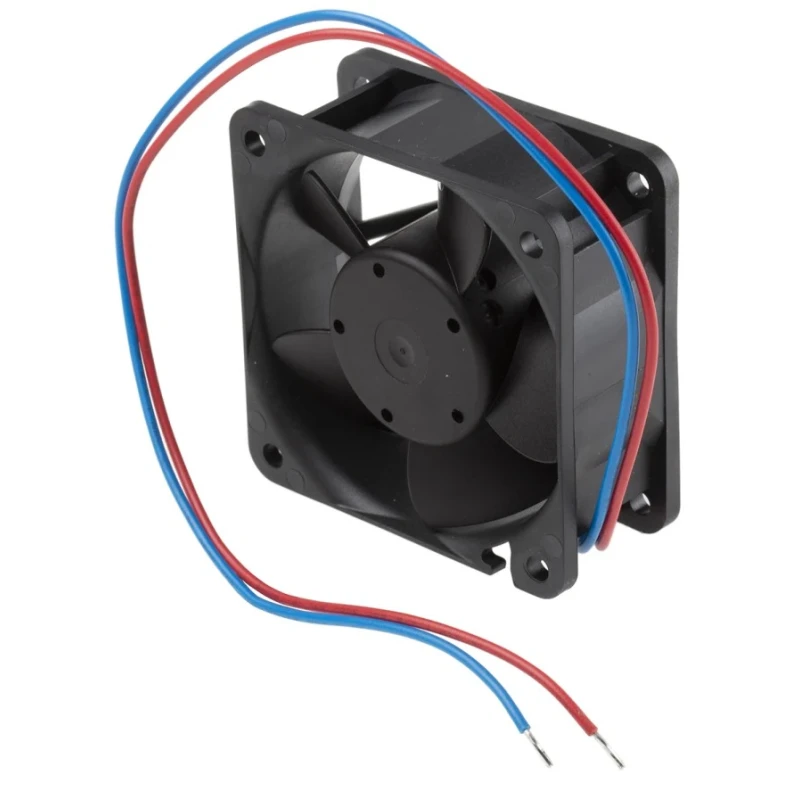 ebm-papst 600 N Series Axial Fan 24V DC 2.5W 43 m³/h 60 mm x 60 mm x 25.4 mm Sleeve Bearing Backward Curve 614NGH
