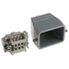 EPIC Heavy Duty Power Connector Kit, 6 Way, 16A, H-BE Series, Top Entry Hood, Plug Insert, Cable 10011000+10190000+12954300