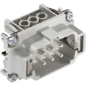 EPIC Heavy Duty Power Connector Kit, 6 Way, 16A, H-BE Series, Top Entry Hood, Plug Insert, Cable 10011000+10190000+12954300