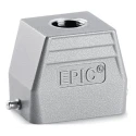 EPIC Heavy Duty Power Connector Kit, 6 Way, 16A, H-BE Series, Top Entry Hood, Plug Insert, Cable 10011000+10190000+12954300