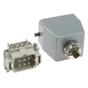 EPIC Heavy Duty Power Connector Kit, 6 Way, 16A, H-BE Series, Top Entry Hood, Plug Insert, Cable 10011000+10190000+12954300