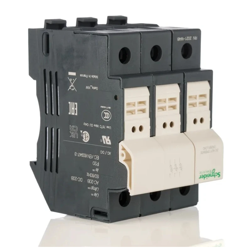 Schneider Electric TeSys Rail Mount Fuse Holder 32A, 690V AC, 3 Pole, DIN 35 mm, DF103