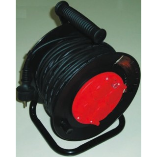 RS PRO 25m 4 Socket Type E Cable Reel, IP44, Neoprene Jacket, 16A, Circuit Breaker 481-349
