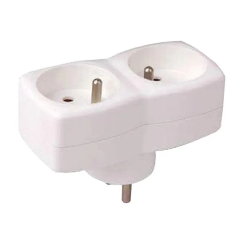 RS PRO European Travel Adapter 2 Way, 16A, Multiple Socket Child Protection 3680W 481-389