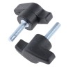 RS PRO Black Thermoplastic Male Offset Wing Clamping Knob, Threaded Stud, M5 x 20 mm, 35 mm Diameter 478-488