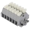 WAGO Terminal Strip, Grey, 2.5mm², Cage Clamp, 1-Level, 6 Positions, 500V, 24A, 261 Series 261-106/341-000