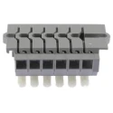WAGO Terminal Strip, Grey, 2.5mm², Cage Clamp, 1-Level, 6 Positions, 500V, 24A, 261 Series 261-106/341-000