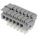 WAGO Terminal Strip, Grey, 2.5mm², Cage Clamp, 1-Level, 6 Positions, 500V, 24A, 261 Series 261-106/341-000