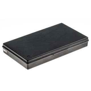 RS PRO Conductive Polypropylene ESD Storage Box 232 x 130 x 33 mm Black 820-810