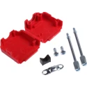 MH Connectors MHDPPK-SLIM Polyamide Straight D-Sub Backshell, 9 Way Strain Relief, Red MHDPPK9-R-K