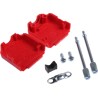 MH Connectors MHDPPK-SLIM Polyamide Straight D-Sub Backshell, 9 Way Strain Relief, Red MHDPPK9-R-K