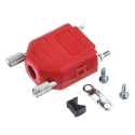 MH Connectors MHDPPK-SLIM Polyamide Straight D-Sub Backshell, 9 Way Strain Relief, Red MHDPPK9-R-K