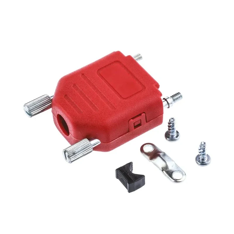 MH Connectors MHDPPK-SLIM Polyamide Straight D-Sub Backshell, 9 Way Strain Relief, Red MHDPPK9-R-K
