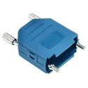 MH Connectors MHDPPK-SLIM Series Polyamide Straight D-Sub Backshell, 9 Way, Strain Relief, Blue, MHDPPK9-B-K
