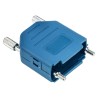 MH Connectors MHDPPK-SLIM Series Polyamide Straight D-Sub Backshell, 9 Way, Strain Relief, Blue, MHDPPK9-B-K