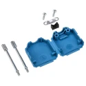MH Connectors MHDPPK-SLIM Series Polyamide Straight D-Sub Backshell, 9 Way, Strain Relief, Blue, MHDPPK9-B-K