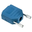 MH Connectors MHDPPK-SLIM Series Polyamide Straight D-Sub Backshell, 9 Way, Strain Relief, Blue, MHDPPK9-B-K