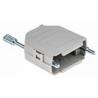 MH Connectors MHDPPK-SLIM Series Polyamide Straight D-Sub Backshell, 9 Way, Ivory, Strain Relief MHDPPK9-I-K