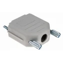 MH Connectors MHDPPK-SLIM Series Polyamide Straight D-Sub Backshell, 9 Way, Ivory, Strain Relief MHDPPK9-I-K
