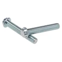 System Zero Zinc Plated Steel Flange Button Tamper Proof Security Screw M5 x 30 mm SZM0530-Z