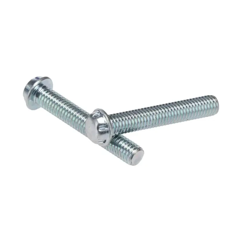 System Zero Zinc Plated Steel Flange Button Tamper Proof Security Screw M5 x 30 mm SZM0530-Z