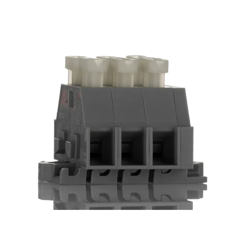 WAGO PCB Terminal Block, 3 Contacts, 6 mm Pitch, 2 Row, Cage Clamp, Horizontal, Polyamide, 630V, 24A 261-103/341-000