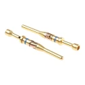 ITT Cannon Trident Series Male Crimp Terminal Contact, Brass, Gold-Plated, 24 AWG, 30A, -55 to 120°C T3P24MC1LZ / 192991-0091