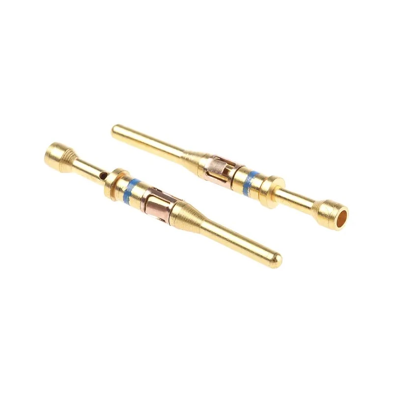 ITT Cannon Trident Series Male Crimp Terminal Contact, Brass, Gold-Plated, 24 AWG, 30A, -55 to 120°C T3P24MC1LZ / 192991-0091