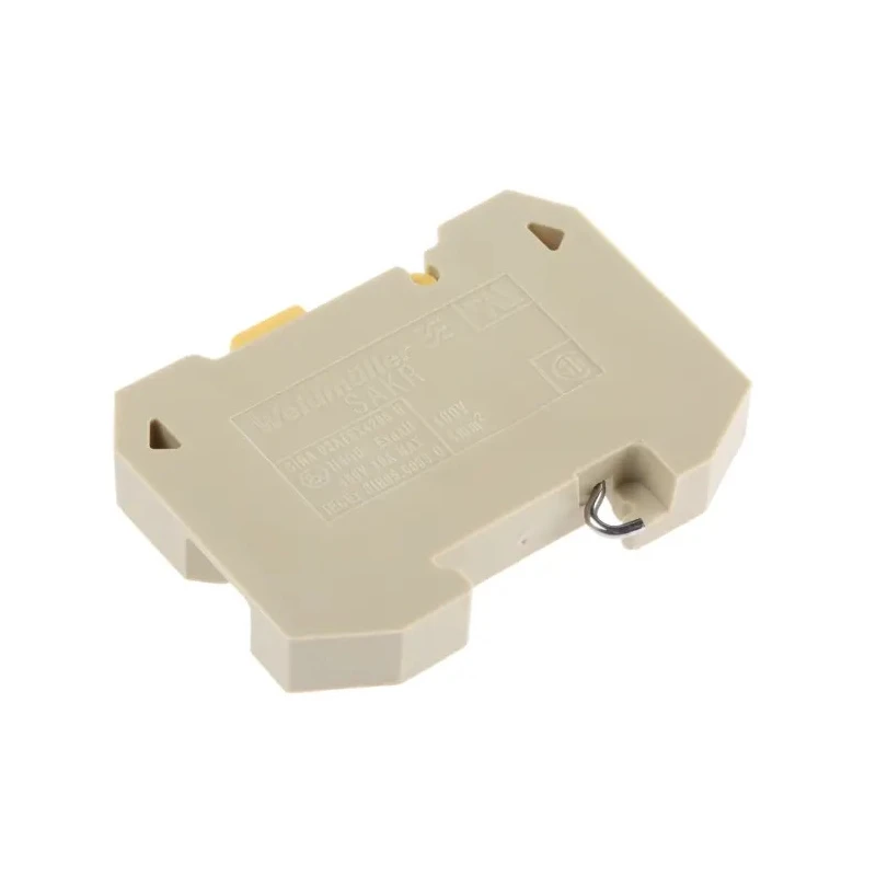 Weidmüller SAKR Series Test Disconnect Terminal Block, Brown, 4 mm², 1-Level, 400V, Screw, Snap-On 0412760000