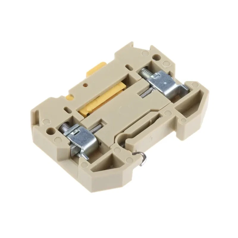 Weidmüller SAKR Series Test Disconnect Terminal Block, Brown, 4 mm², 1-Level, 400V, Screw, Snap-On 0412760000