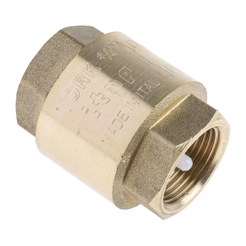 RS PRO Brass Threaded Single Check Valve 3/4 Inch, 12 bar, Threaded, Model 486-158