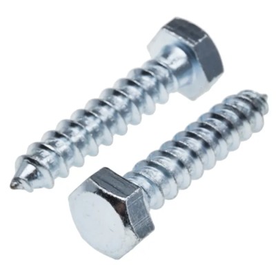 RS PRO Hex Coach Screw Steel Bright Zinc M12 x 120 mm DIN 571 825-124