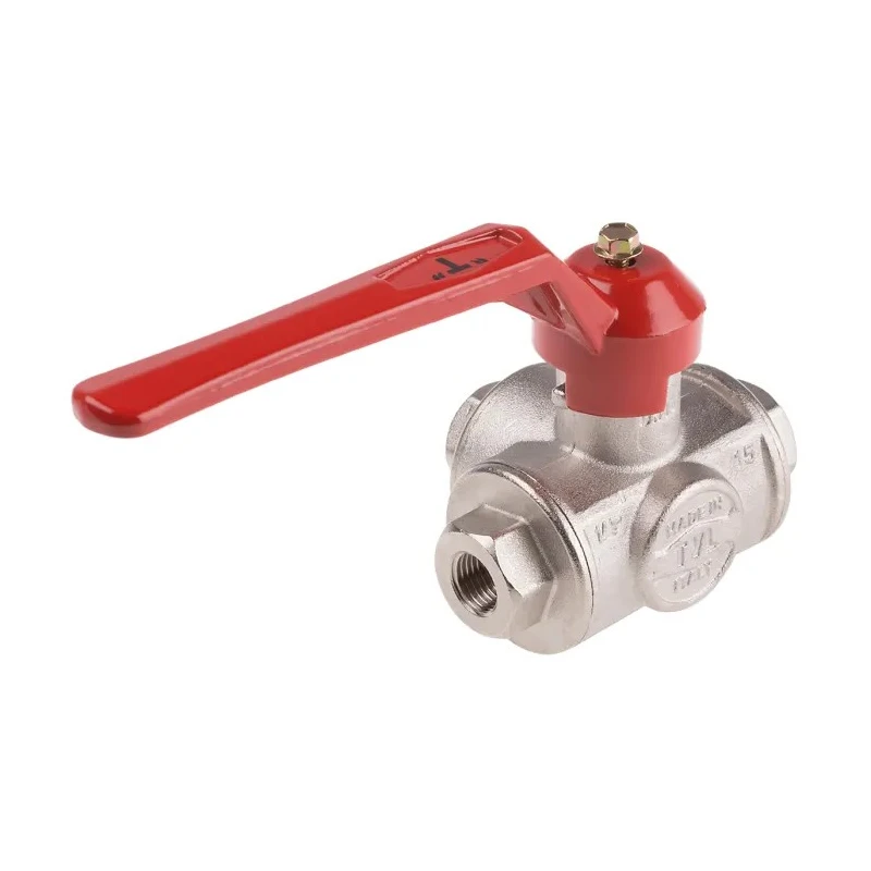 RS PRO Brass Ball Valve 2 in Inlet, 1/4 in Outlet, 40 Bar, Brass Body, Aluminium Handle 486-249